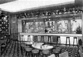 Interior view of the lounge bar 1971